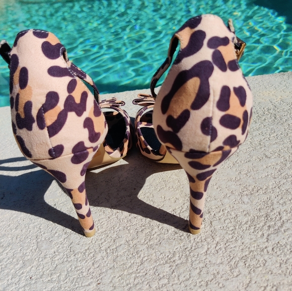 Venus leopard peep toe heels - Picture 7 of 16
